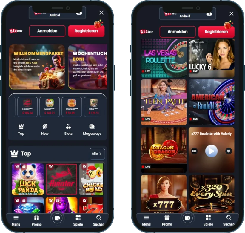 Live-Casino mobil